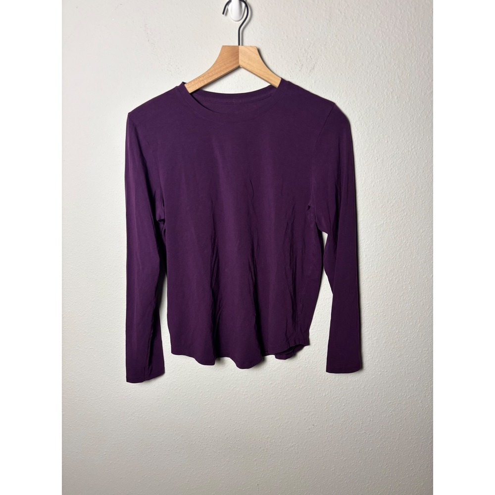 Lululemon Love Long-Sleeve Shirt Dramatic Magenta Purple Size 10 Crewneck Top